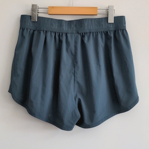 GYMSTARK | Training Loose Fit Shorts Pull On Stretchy Waistband, Teal, Womens L - Picture 2 of 9